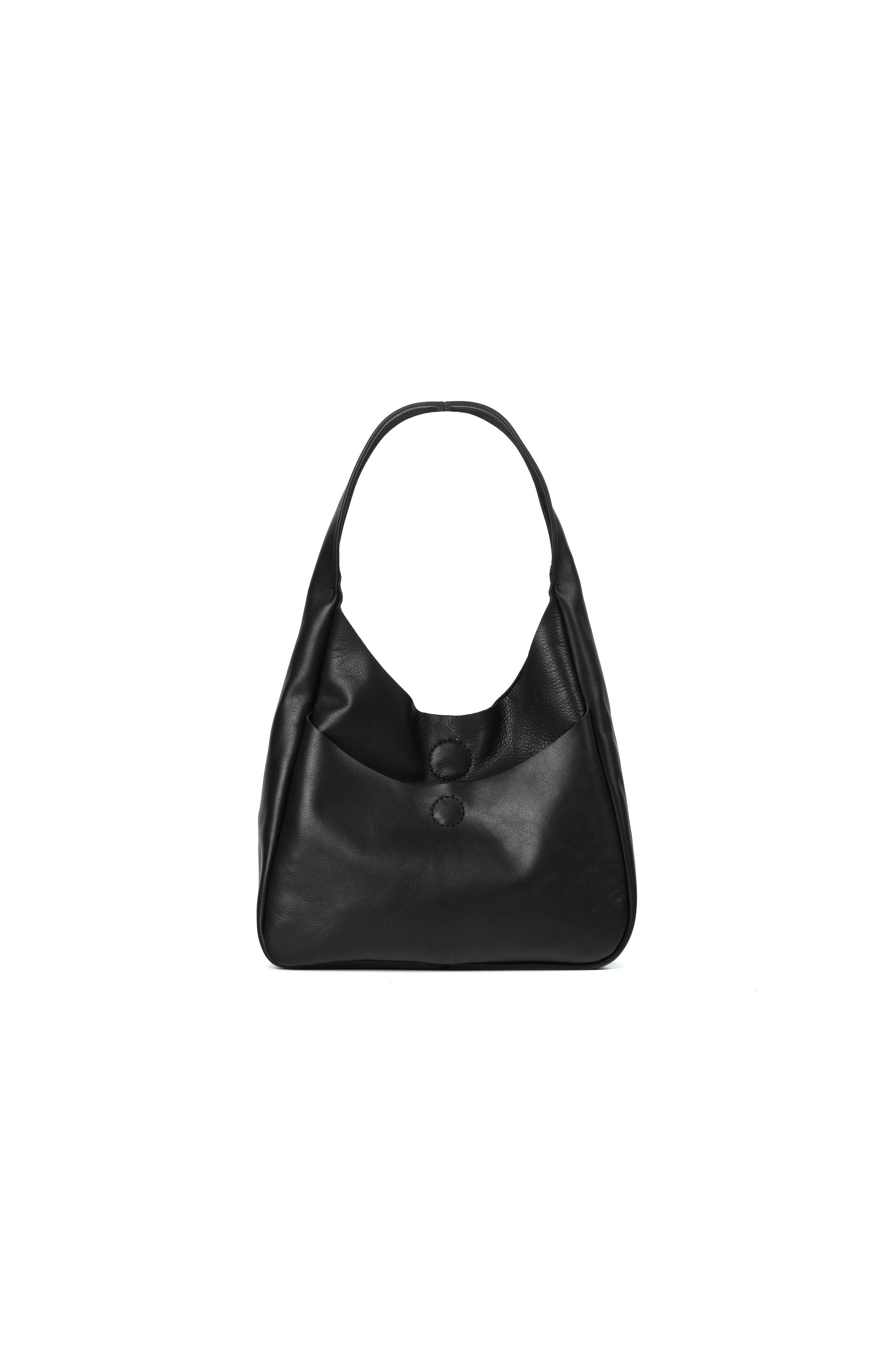 Ezra Arthur Phoebe Leather Hobo Soft Nappa Shoulder Bag, Alternate, color, Black