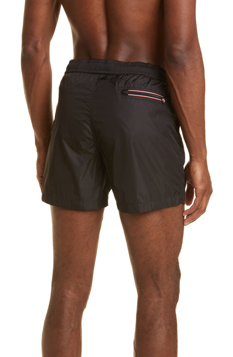 Moncler Logo Patch Swim Trunks, Alternate, color,