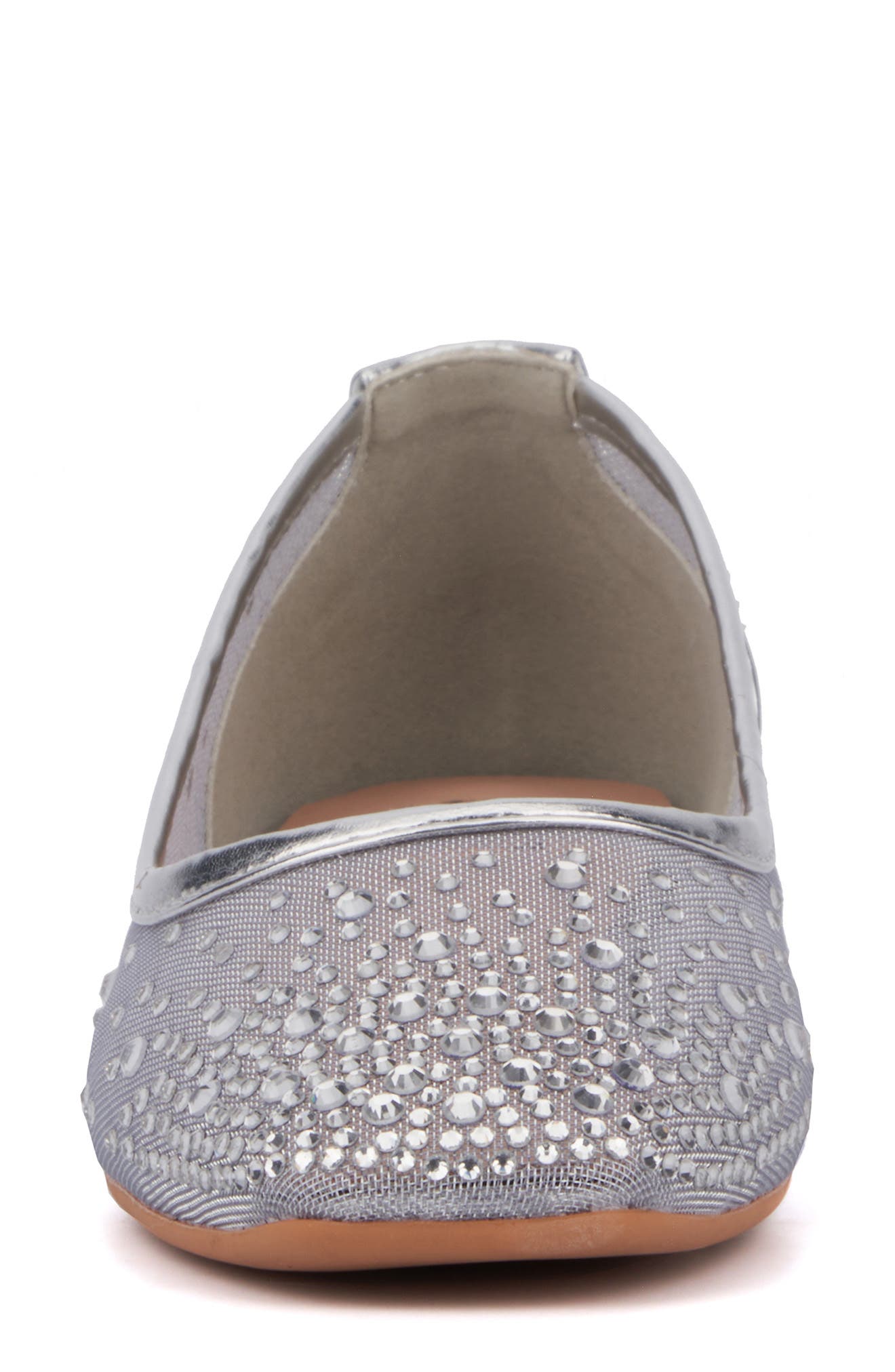 NEW YORK AND COMPANY Priya Mesh Flat, Alternate, color, Silver