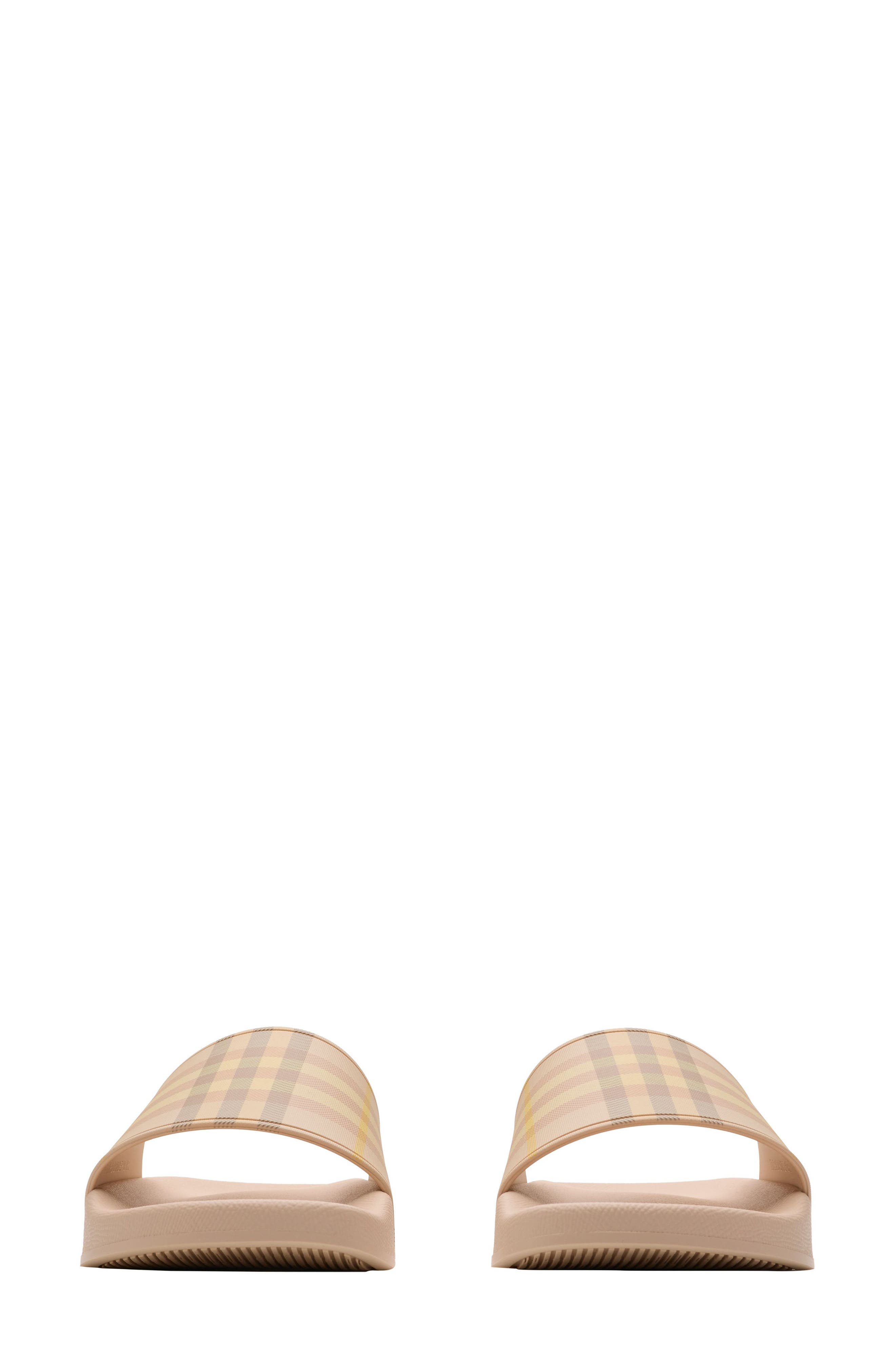 Burberry Furley Check Slide Sandal, Alternate, color, Teacup Ip Check