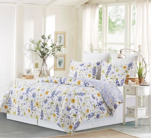 C & F Home C&f Home Lovely Blues Floral Cotton Quilt Bedding Set In Blue