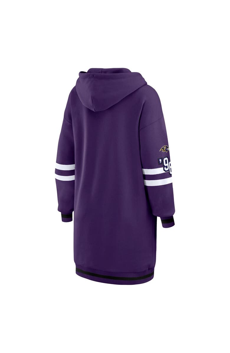 WEAR by Erin Andrews Women's WEAR by Erin Andrews Purple Baltimore Ravens Hoodie Dress, Alternate, color, Purple