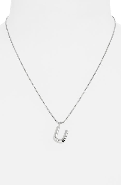Open Edit Waterproof Bubble Initial Pendant Necklace