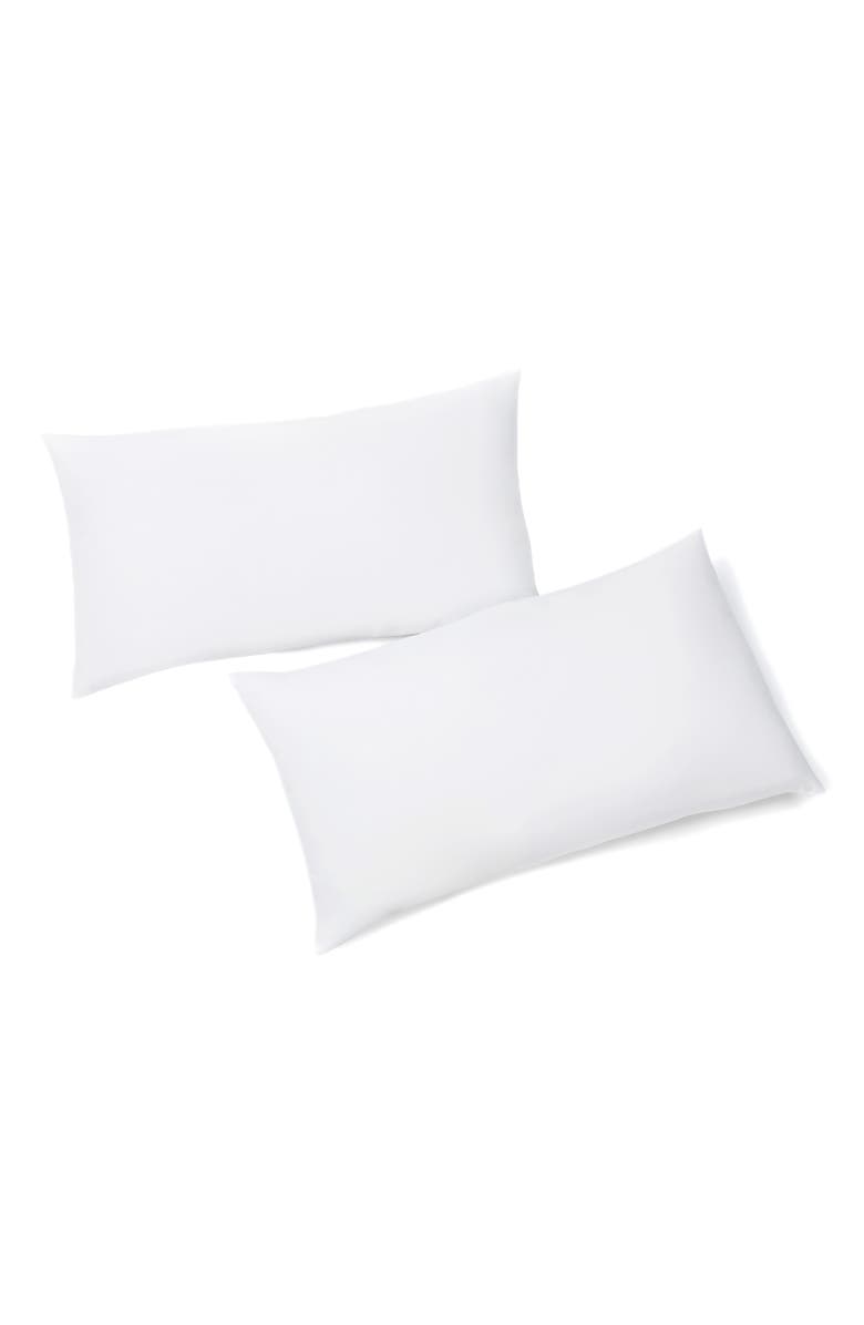 HOMESPUN Good Plush Set of 2 Pillows, Main, color, White