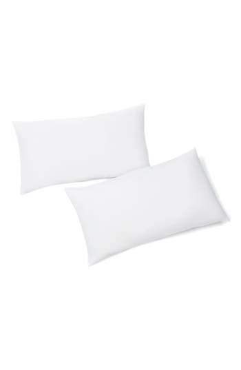 Homespun Good Plush Set Of 2 Pillows In White