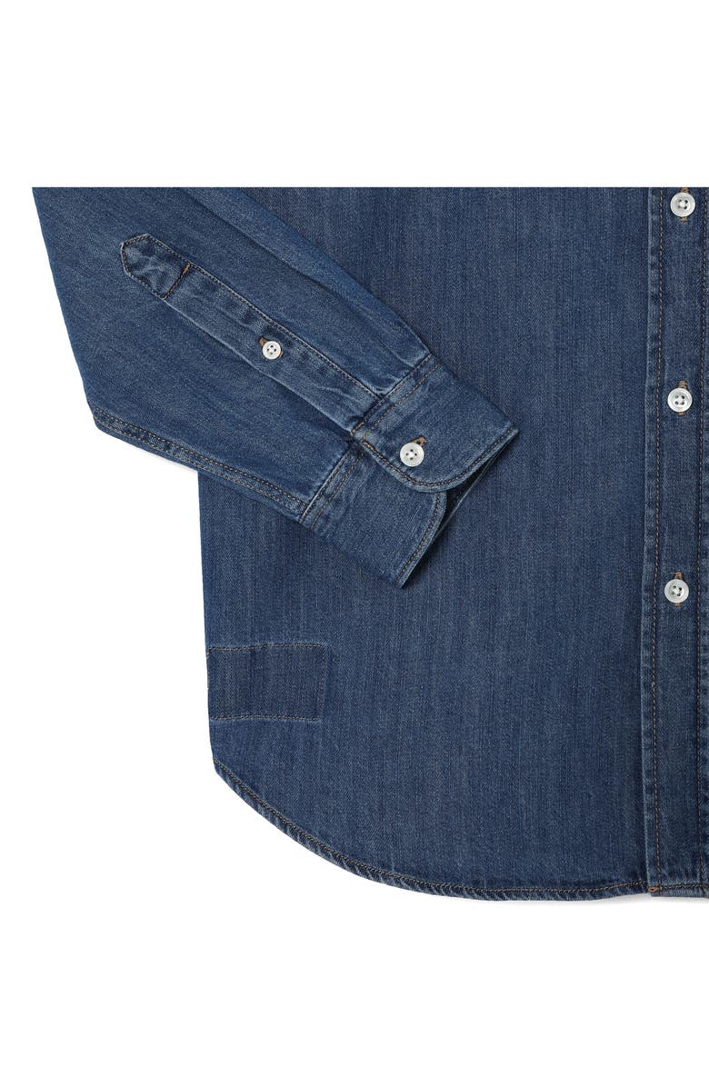 Lacoste Regular Fit Denim Button-Up Shirt, Alternate, color, Cdz Deep Medium