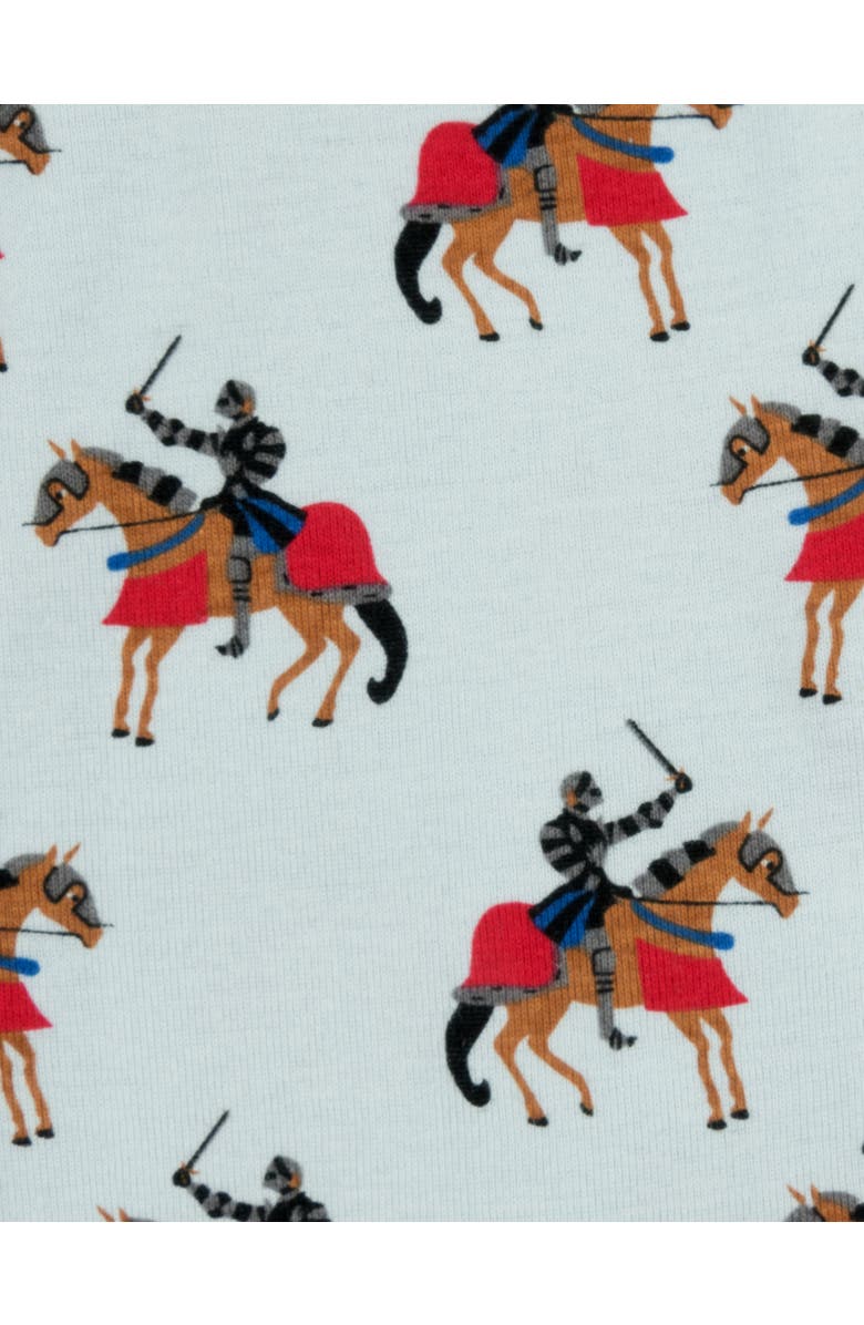 Leveret Two-Piece Printed Cotton Pajamas, Stripes, Animals & Characters, Alternate, color, Knights