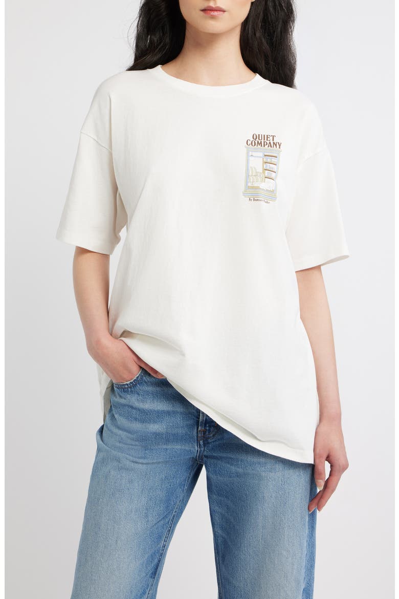 Quiet Company Graphic T-shirt, Main, color, ECRU