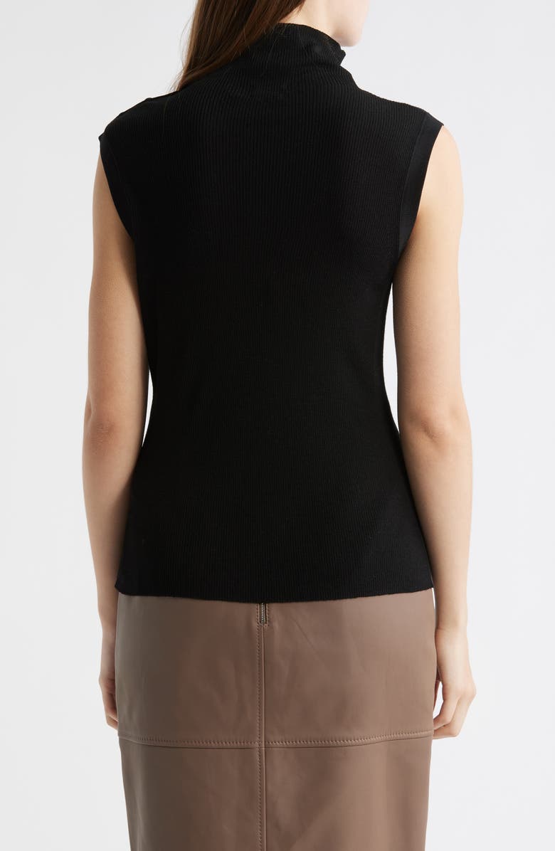 BOSS Fermesi Sleeveless Mock Neck Sweater, Alternate, color, Black