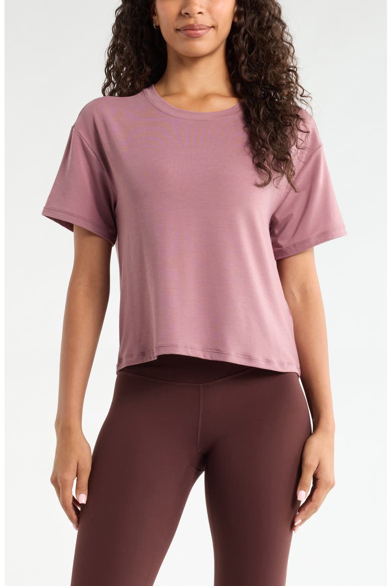 Breathe Performance T-Shirt, Main, color, PURPLE SHAKE