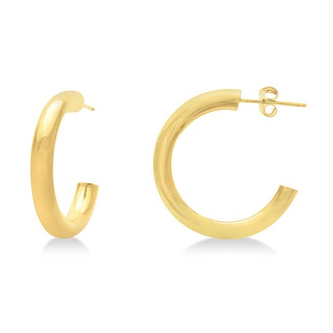 Small Open Hoop Earrings 14k