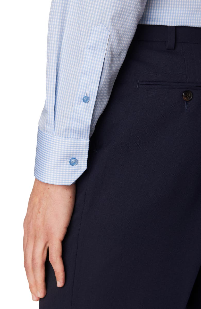 Eton Contemporary Fit Check Dress Shirt, Alternate, color, Light/ Pastel Blue