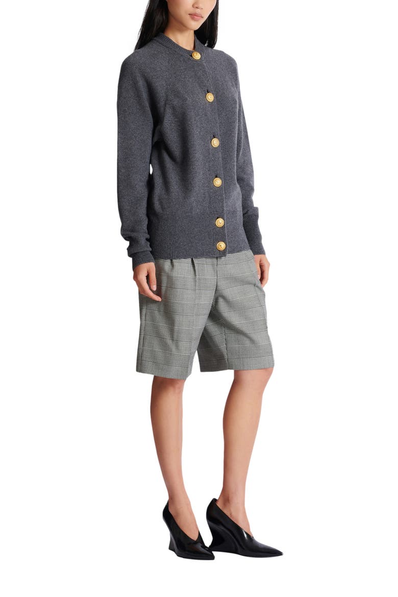 Buttoned eco-cashmere cardigan, Alternate, color, grey