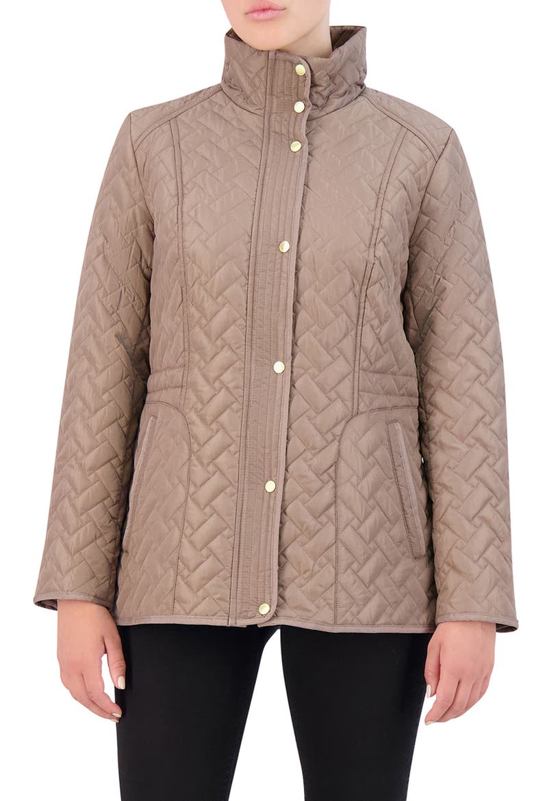 Signature Quilted Jacket, Main, color, CASHEW
