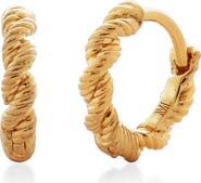 Monica Vinader Corda Huggie Hoop Earrings