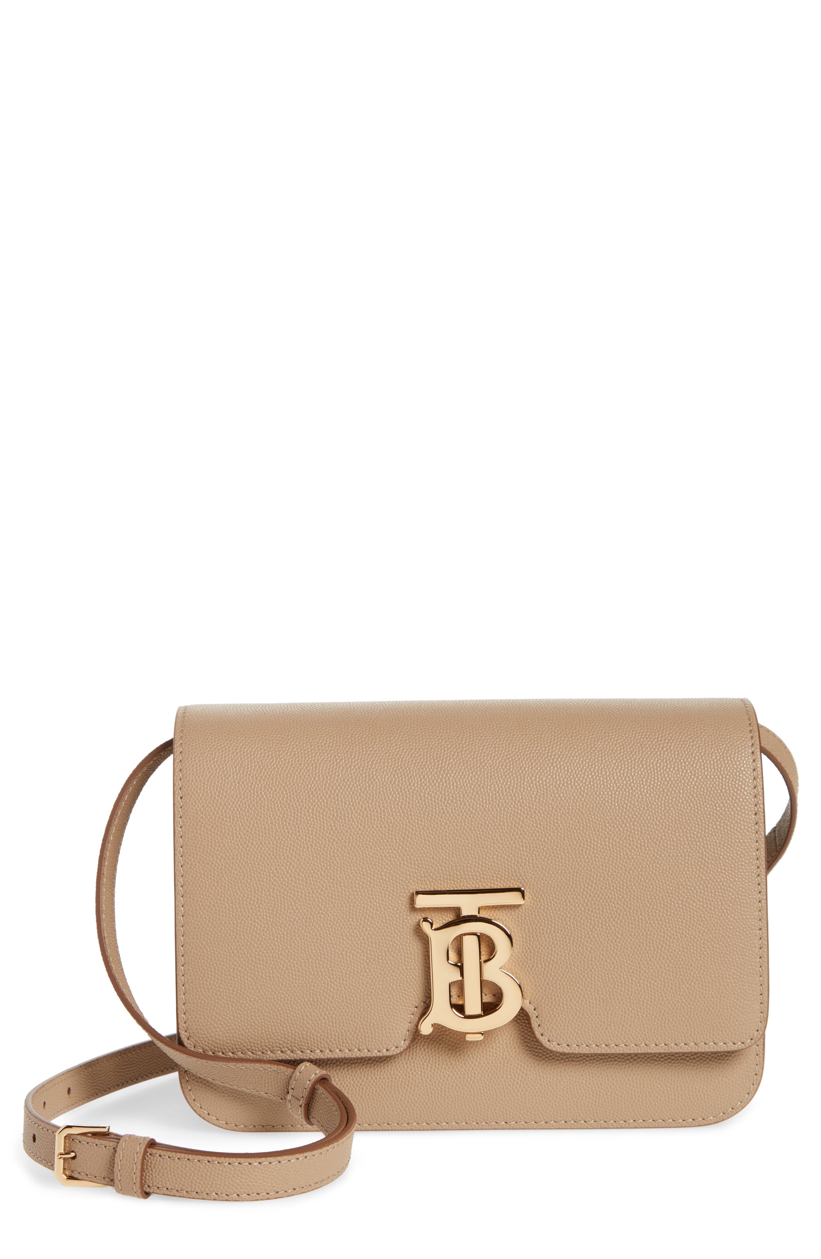 Burberry Small TB Grainy Leather Bag, Main, color, 