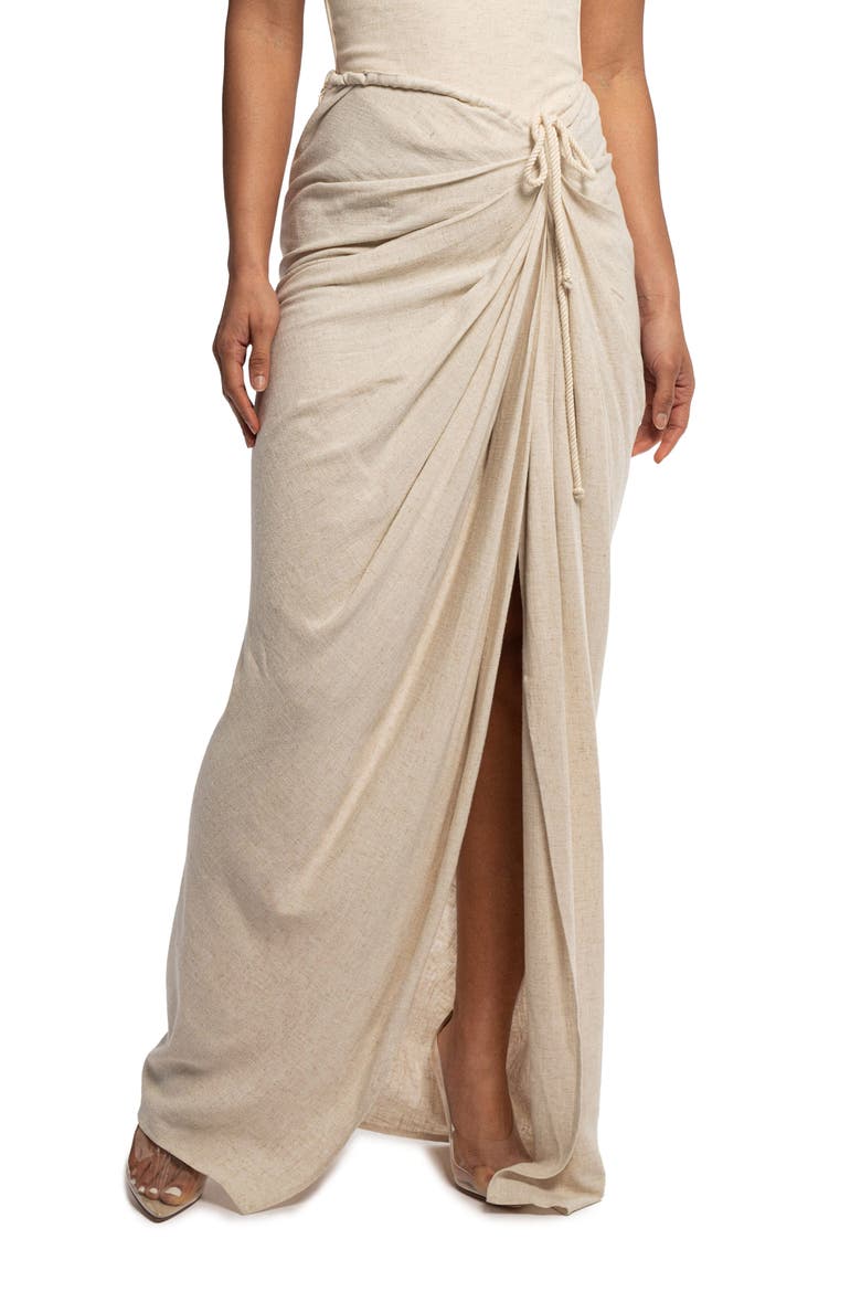 Maxi Skirt, Alternate, color, NATURAL