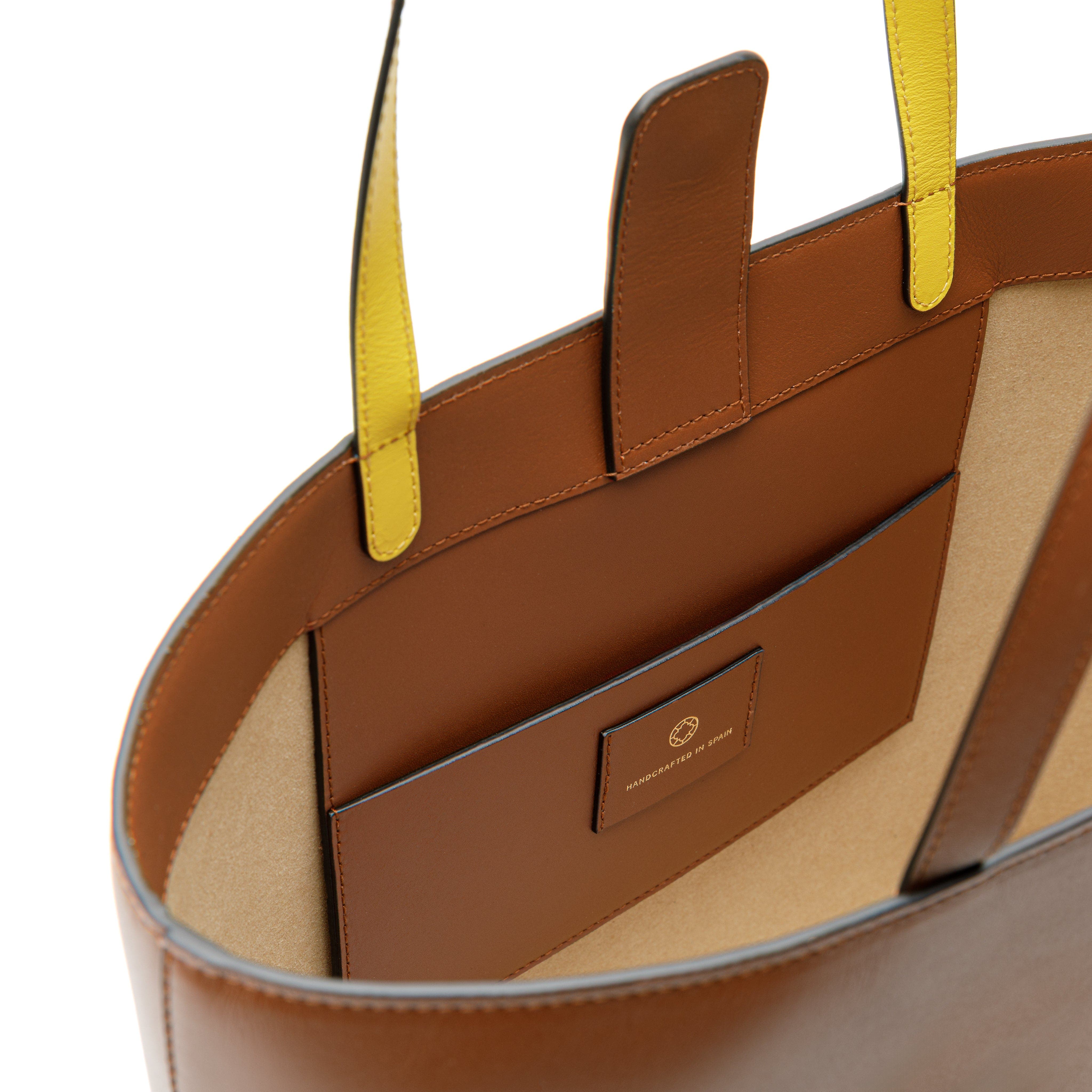 LA PORTEGNA Olivia Tote Vegetable Tanning, Alternate, color, Brown