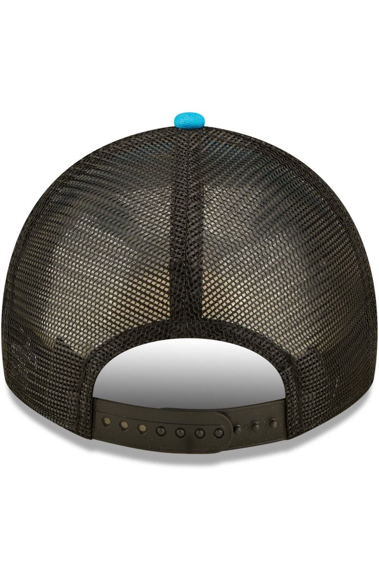 New Era Men's New Era Blue/Black Charlotte FC Team Trucker 9TWENTY Snapback Hat, Alternate, color, 