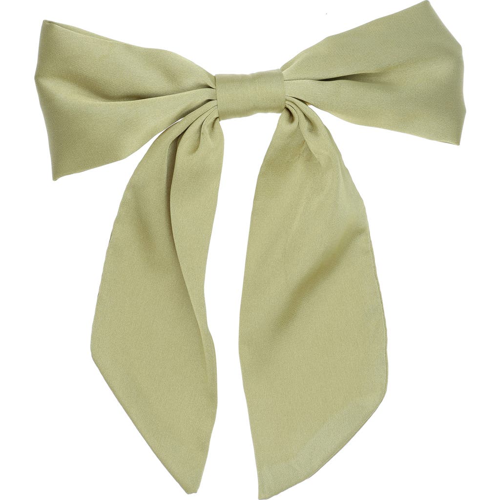 L. Erickson Alison Bow Barrette in Lime