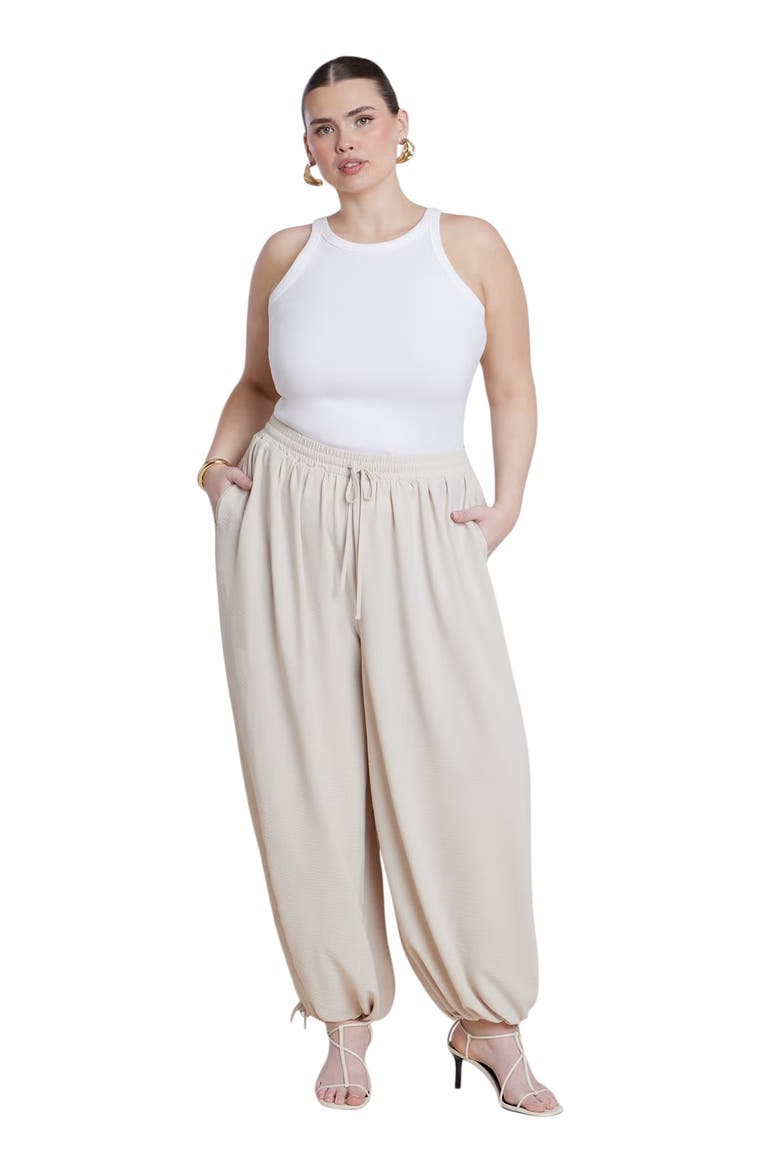 Drawstring Balloon Pant (plus), Alternate, color, OAT
