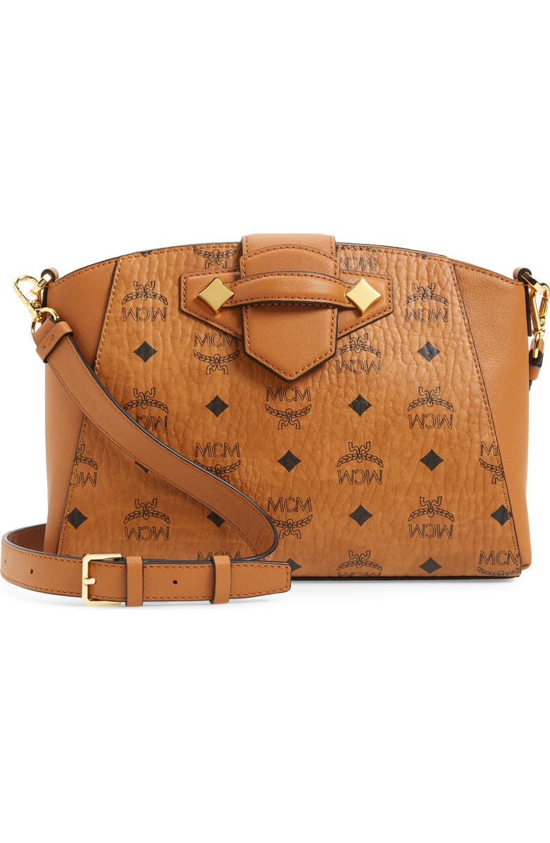 MCM Essential Visetos Coated Canvas Crossbody Bag, Main, color,