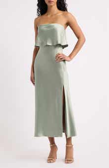 Adriana Strapless Column Midi Dress