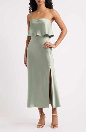 Adriana Strapless Column Midi Dress