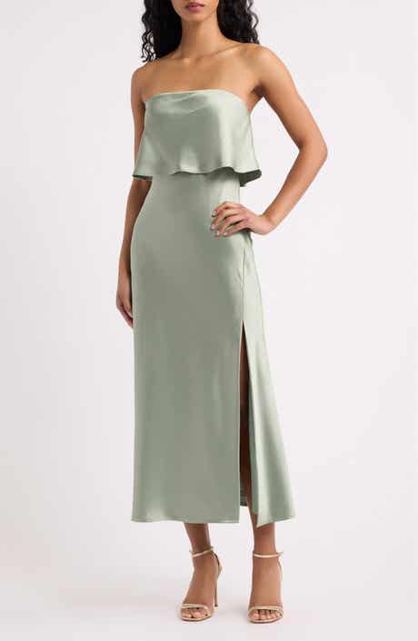 Adriana Strapless Column Midi Dress