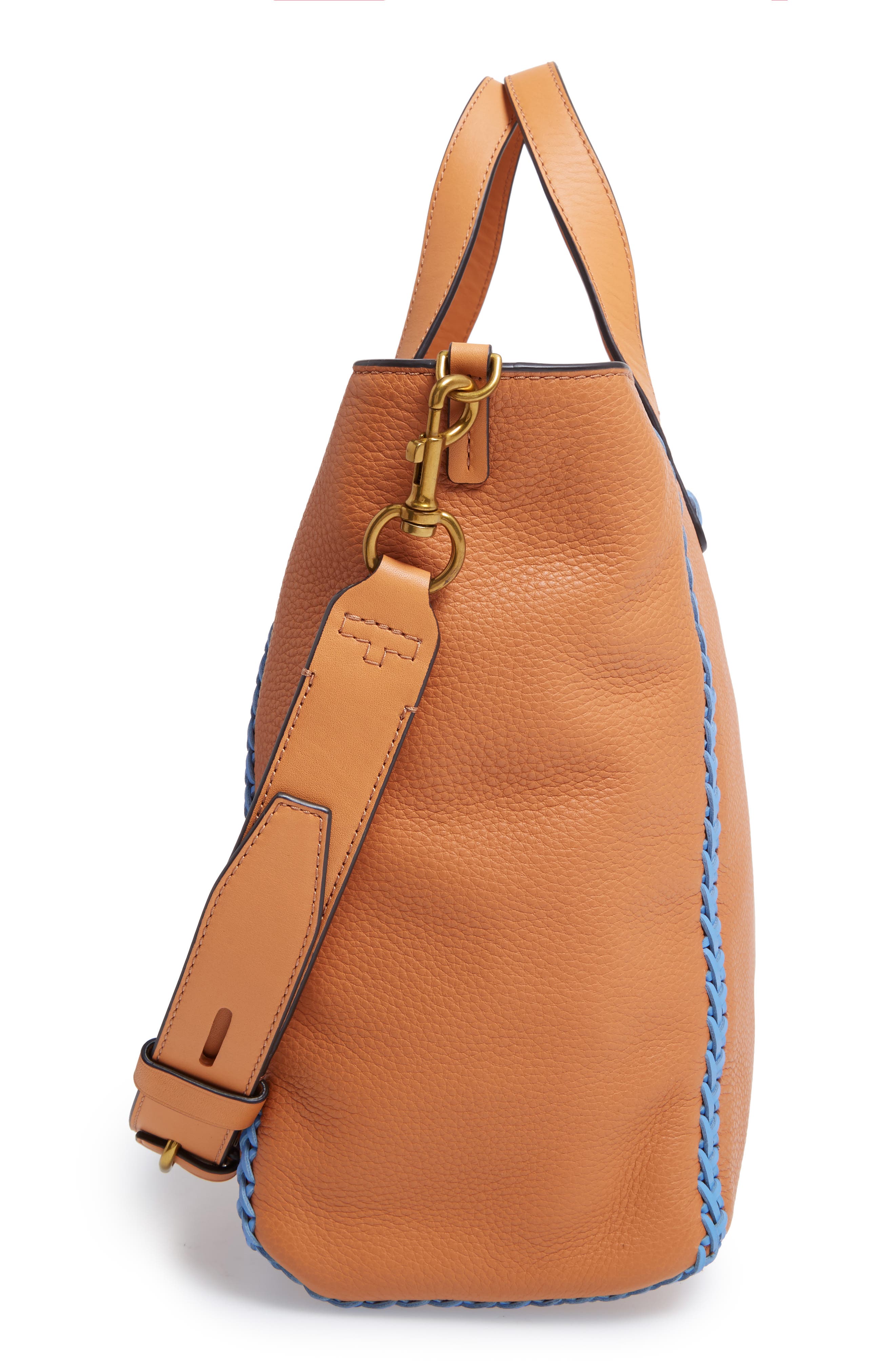 Tory Burch Medium Whipstitch Leather Tote, Alternate, color, 
