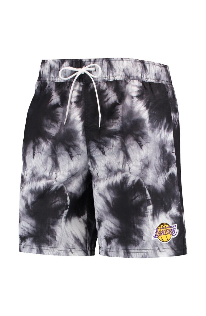 G-III SPORTS BY CARL BANKS Men's G-III Sports by Carl Banks Black Los Angeles Lakers Splash Volley Swim Shorts, Alternate, color, 