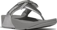 FitFlop Lulu Glitz Bow Leather Toe Post Sandals