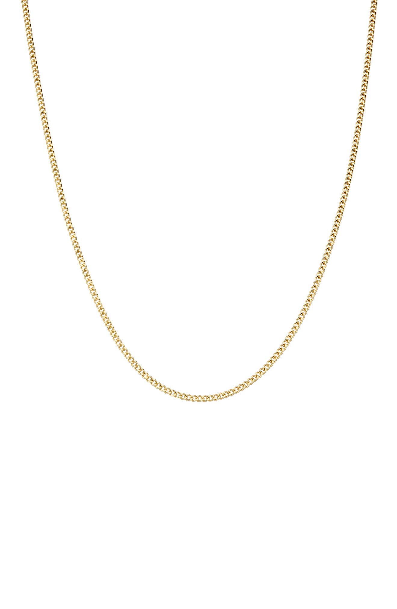 FZN Kids' 14K Gold Plate Sterling Silver Curb Chain Necklace