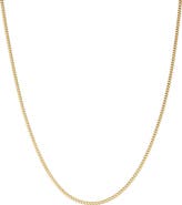 FZN Kids' 14K Gold Plate Sterling Silver Curb Chain Necklace