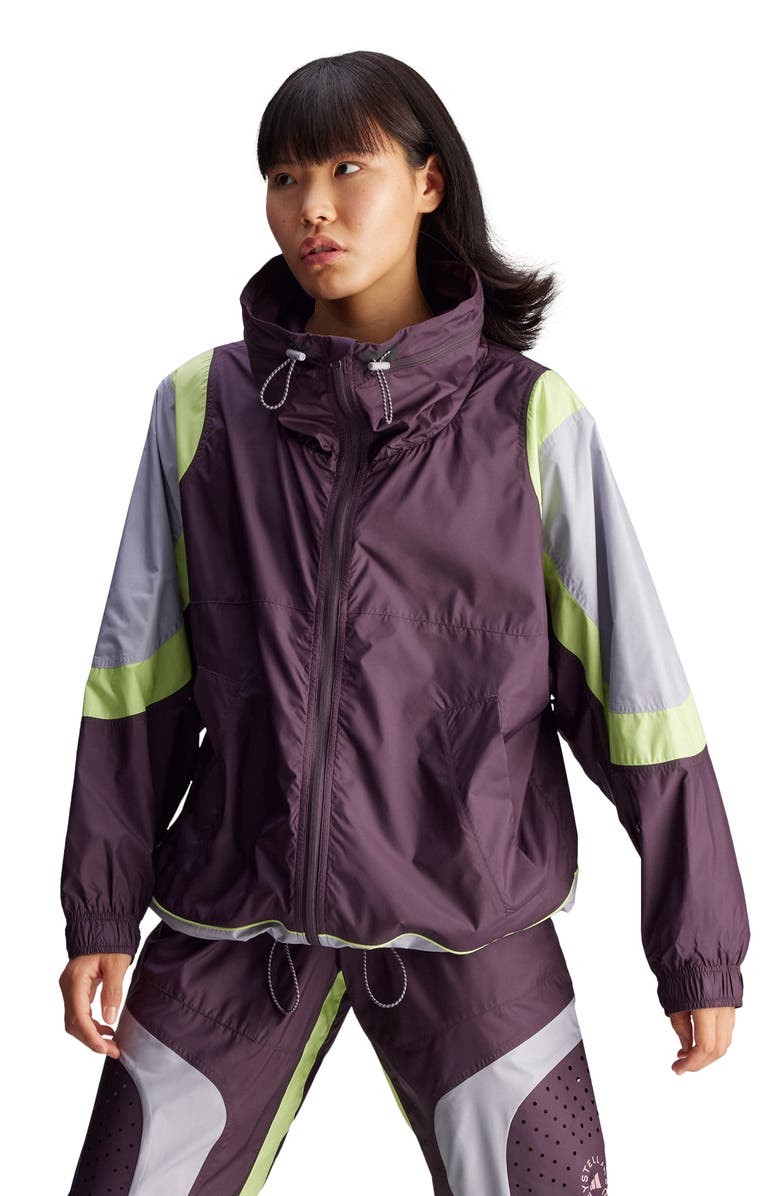 adidas by Stella McCartney WIND.RDY Woven Track Jacket, Alternate, color, Mineral Red