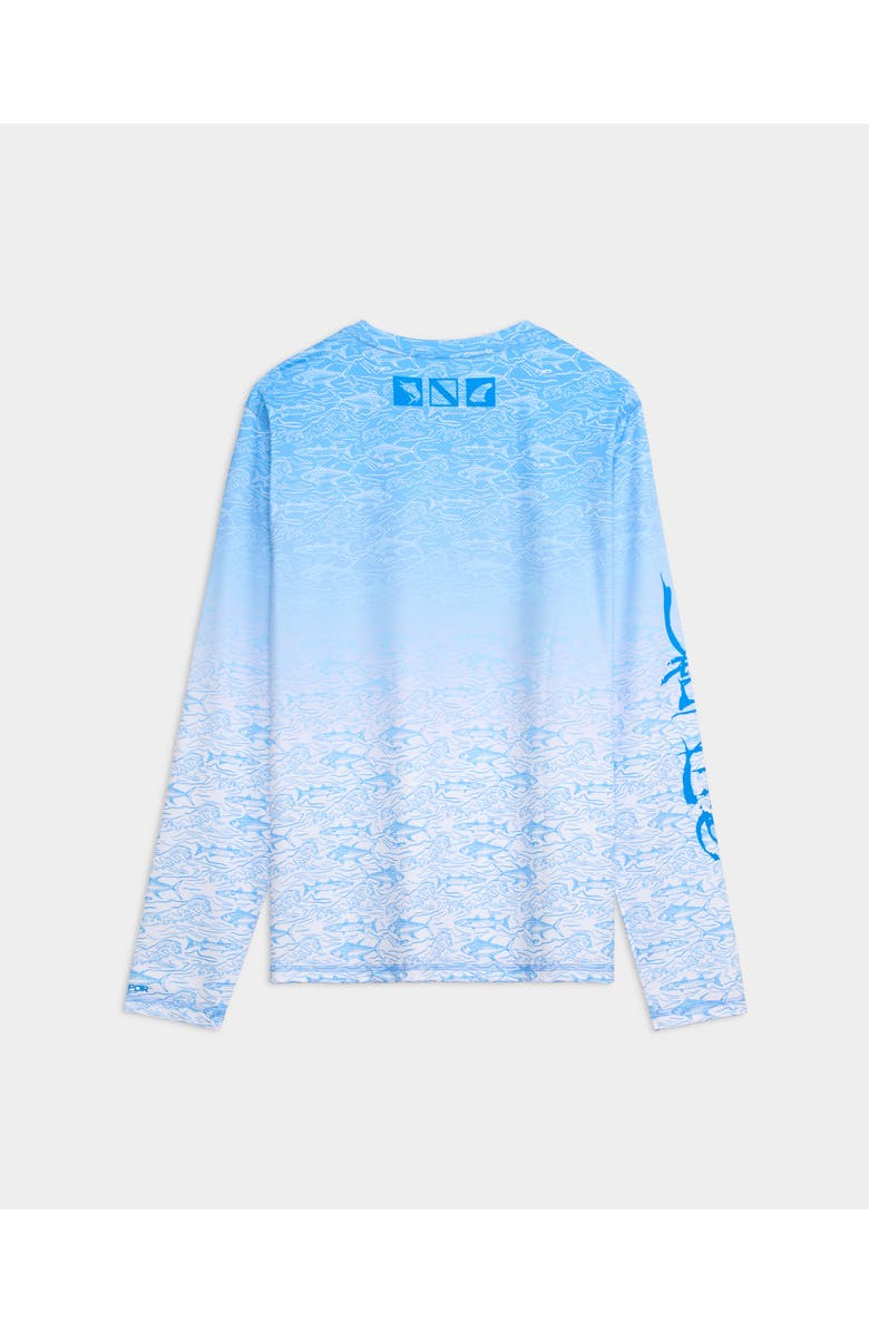 Salt Life Current and Catch Fade 2.0 Perforated Tee, Alternate, color, Azure Blue