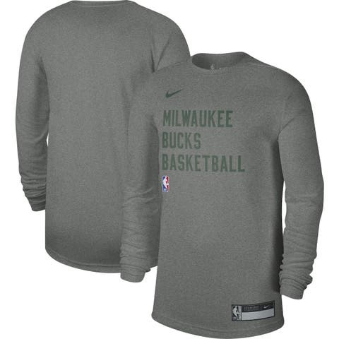 Unisex Nike Heather Gray Milwaukee Bucks 2023/24 Legend On-Court Practice Long Sleeve T-Shirt