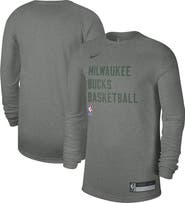 Nike Unisex Nike Heather Gray Milwaukee Bucks 2023/24 Legend On-Court Practice Long Sleeve T-Shirt