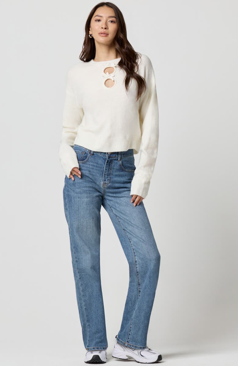 Florence by Mills Baby Bow Pullover, Alternate, color, Jet Stream