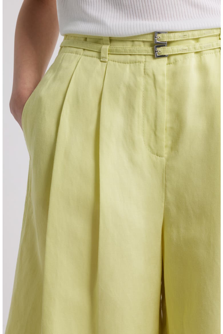 Tilena Pleated Belted Shorts, Alternate, color, BRT GRN