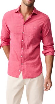Rodd & Gunn Taupo Bay Sports Fit Check Jacquard Cotton Button-Up Shirt