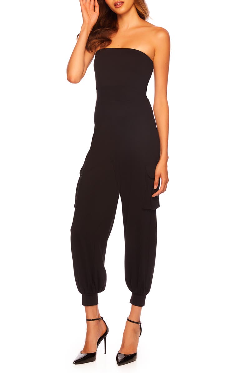 Susana Monaco Strapless Cargo Jumpsuit, Alternate, color, 