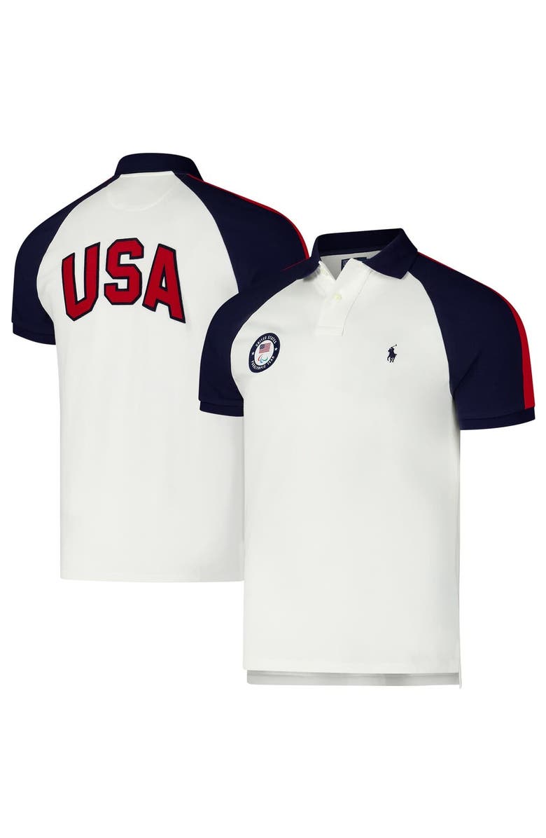 Polo Ralph Lauren Men's Polo Ralph Lauren White U.S. Paralympics Villagewear Raglan Polo, Main, color, White