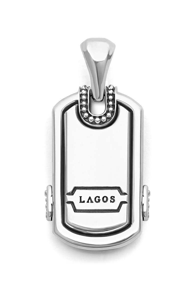LAGOS Men's Anthem Tag Amulet, Alternate, color, Black Agate