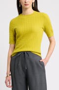 Nordstrom Cashmere Mini Cable Sweater Tee