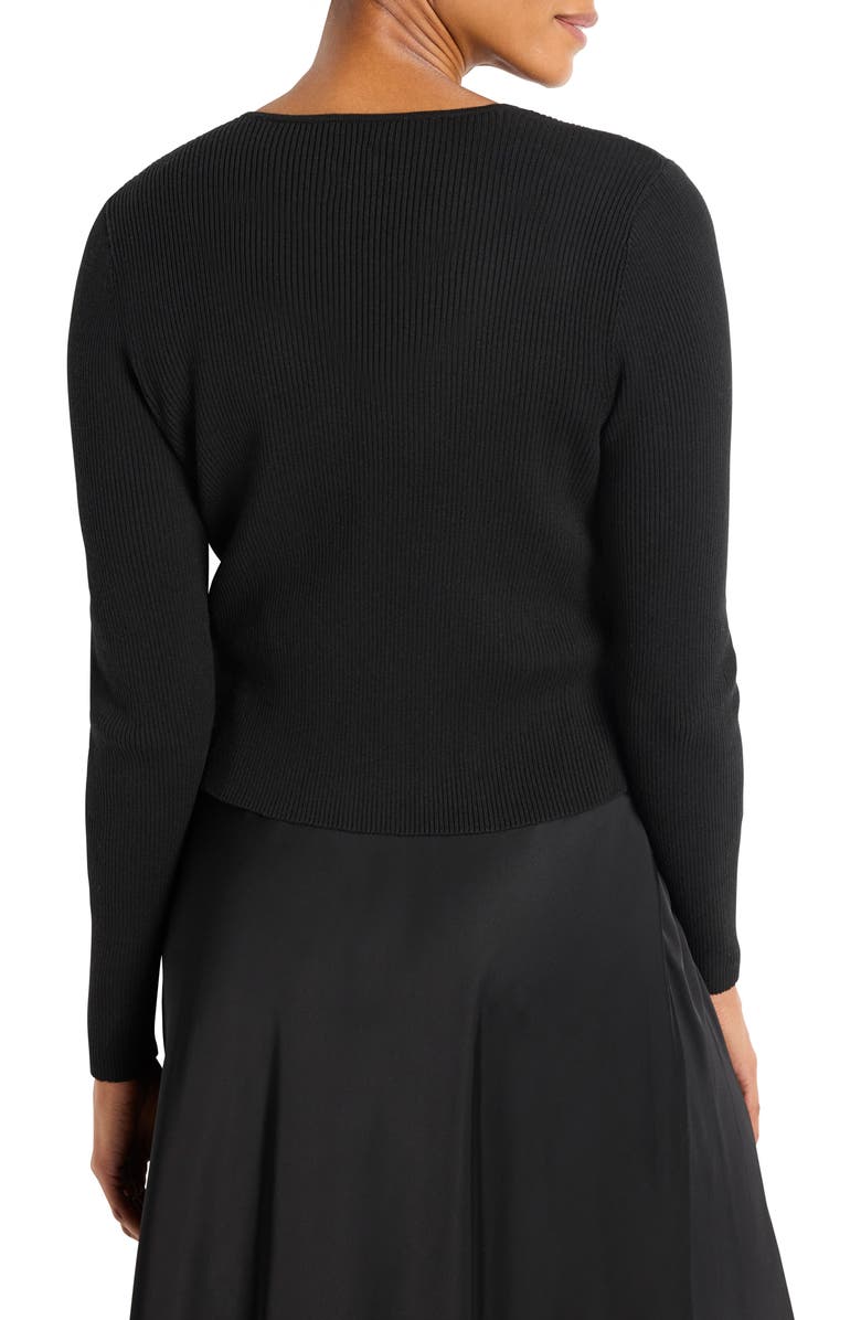 NIC+ZOE Cool Nights Rib Cardigan, Alternate, color, Black Onyx