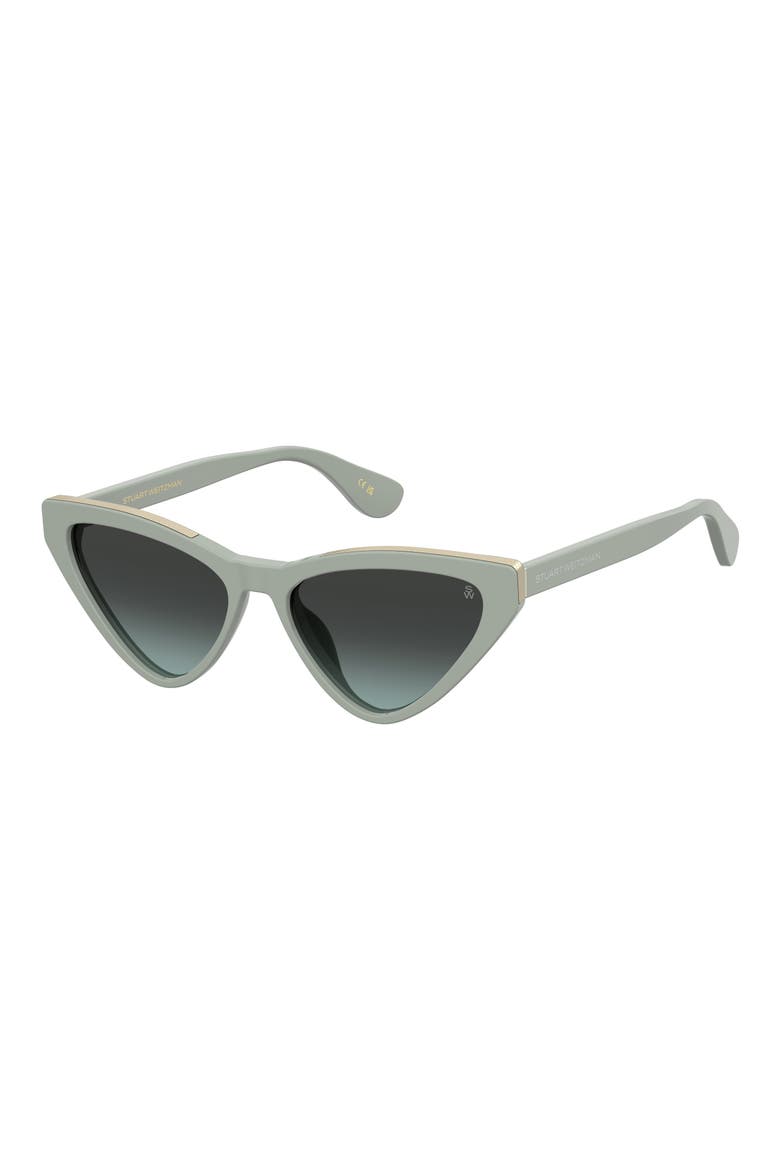 55mm Cat Eye Sunglasses, Alternate, color, GREEN/ GREY GREEN