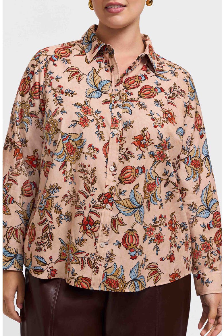 Hampton Autumn Corduroy Button-Up Shirt, Main, color, CAMEL MULTI