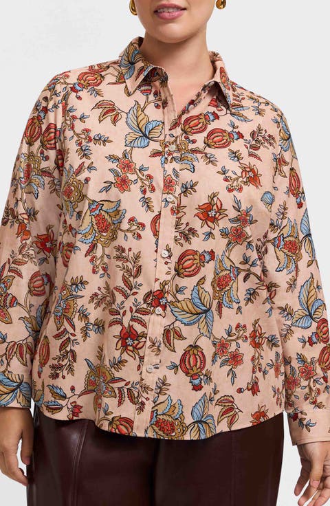 Hampton Autumn Corduroy Button-Up Shirt (Plus)