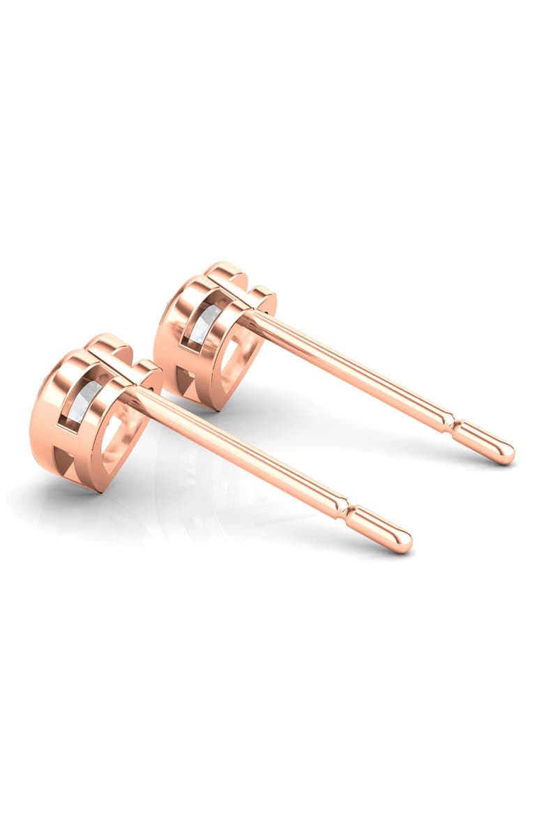 Lab Created Diamond Heart Stud Earrings, Alternate, color, 18K ROSE GOLD
